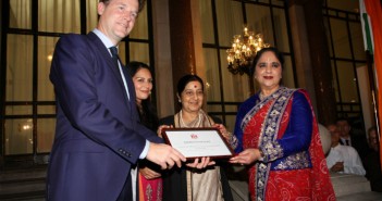 make in india Two Indian ladies Leading the country’s globalisation charge Nick Clegg with Sushma Swaraj 351x185