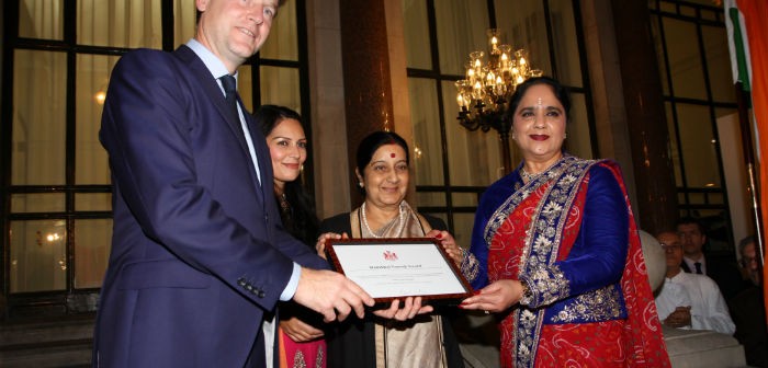 make in india Two Indian ladies Leading the country’s globalisation charge Nick Clegg with Sushma Swaraj 700x336