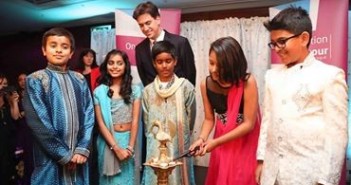 diwali celebration Diwali Celebration Ed miliband with Childrens from Krishna Avanati School 351x185