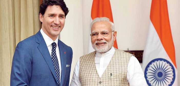 A Grizzly In The Room justin trudeau with Narendra modi 470 702x336